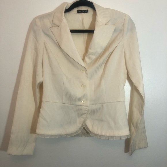 Off White Ruby Rox Zebra Print Jacket - Picture 6 of 7